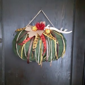 Rustic Whimsical Woodland Theme Pumpkin wreath